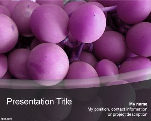 Шаблон Фиолетовый Виноградный PowerPoint