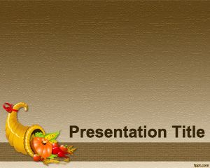 Plantilla de Acción de Gracias Recetas PowerPoint