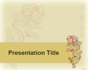 Modèle Dragon chinois PowerPoint