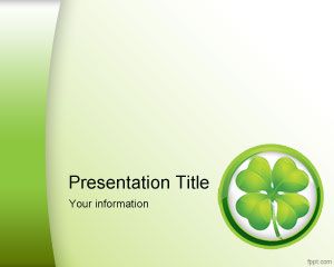 Template St. Patrick Clovers PowerPoint