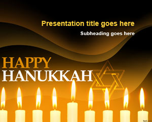 Template Hanukkah feliz PowerPoint