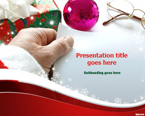 Modèle de Santa Claus Gift List PowerPoint