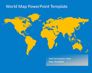 قالب ملون مجانا Worldmap المتجهات لبرنامج PowerPoint