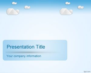 天空的云彩的PowerPoint模板