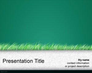 草绿色的PowerPoint模板