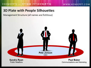 Un gruppo di uomini d'affari silhouette materiale illustrazioni PPT