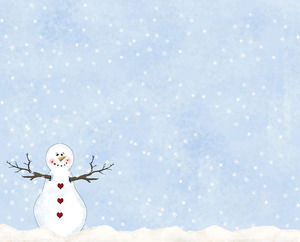 Un groupe de flocons de neige de Noël de pin Bonhomme de neige PPT image de fond