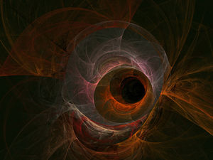 抽象ブラックホールPowerPointの背景画像のダウンロード
