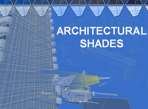 Architektur-Zeichnungen - Bauindustrie PPT-Vorlage