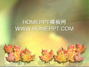 Autumn Maple Leaf Background Template PPT Unduh