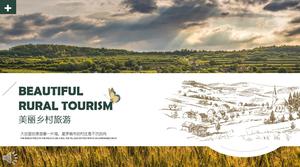 Modello PPT di promozione del turismo agriturismo di campagna bello