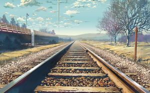 Красивая железная дорога Железная дорога PPT Фоновая картинка