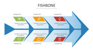 Panah besar fishbone gambar bahan grafis PPT