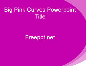 Big Pink Curvas de PowerPoint