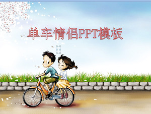 Fahrrad-Paar Hintergrund Liebe Powerpoint-Vorlage herunterladen Details: