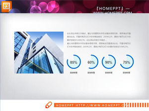 Azul Flattened Universal Negócios PPT Charts Download