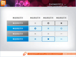Azul práctico formulario de datos de tabla descarga PPT