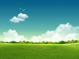 Cielo blu nuvole bianche sfondo uno scenario naturale immagine di sfondo PPT