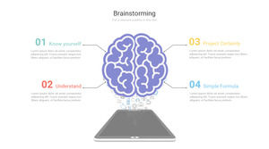 Cérebro de brainstorming PPT material gráfico