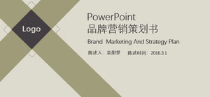 Modello PPT del libro del piano di marketing del brand
