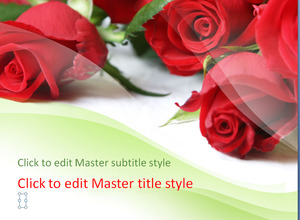 明亮的玫瑰浪漫的背景幻燈片模板下載