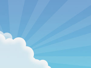 Desenhos animados nuvens brancas fundo PPT imagem de download