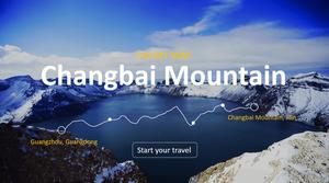 เทมเพลต PPT แนะนำการท่องเที่ยวภูเขา Changbai