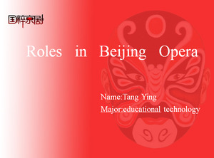 Chineză Peking Opera introduce PPT descărcare