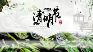 Plantilla PPT del Festival de Qingming de estilo chino