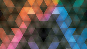 imagem de fundo PPT colorido em forma de diamante