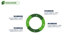 Modelo PPT de relacionamento circular de quatro ciclos conciso