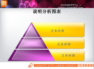 Dimensional Pyramidenebene Beziehung PPT-Diagramm
