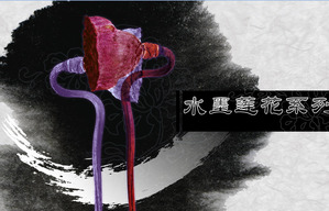 Dynamiczny Ink Lotus Tło Klasyczny chiński styl PPT Szablon Pobierz