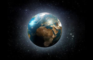 الأرض كوكب عرض من الفضاء قالب باور بوينت