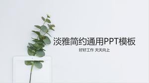 Plantilla PPT fresca verde elegante y simple