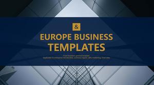 Европейский и американский стиль простой атмосфера бизнес PPT шаблон