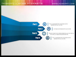 Exquisite setas azuis diretório PPT Download template
