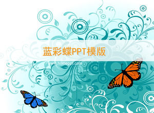Indah modis kupu-kupu Korea PPT Template Download