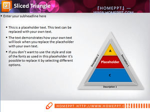 Exquisita gráficos piramidales tabla PPT material para descargar