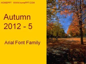 Fall Fall paisagem queda Scenic Spot PPT Templates