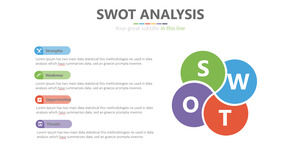 Tip de floare SWOT lista de puncte PPT șablon