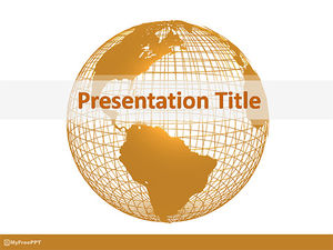 Kostenlose Wireframe Globe PowerPoint Vorlage