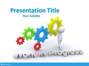Plantilla de PowerPoint gratis - trabajo en progreso