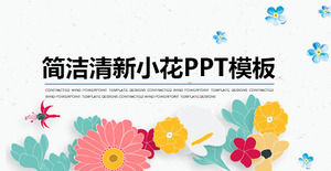 Fresco e belo vetor floral background design de arte Modelo PPT, download de modelo de arte PPT