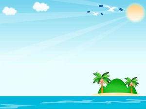 Pulau segar Background Cartoon Slideshow Background Template Unduh