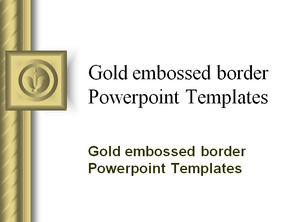 L'oro in rilievo modelli di PowerPoint di confine
