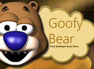 Goofy Bären-Karikatur-Powerpoint, die Vorlagen