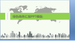 Modello di verde Business Report PPT