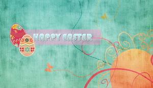 Happy Easter Easter Happy PPT-Vorlage herunterladen