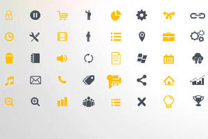 Centinaia di materiale grafico PPT in stile linea sottile gialla, download di icone PPT